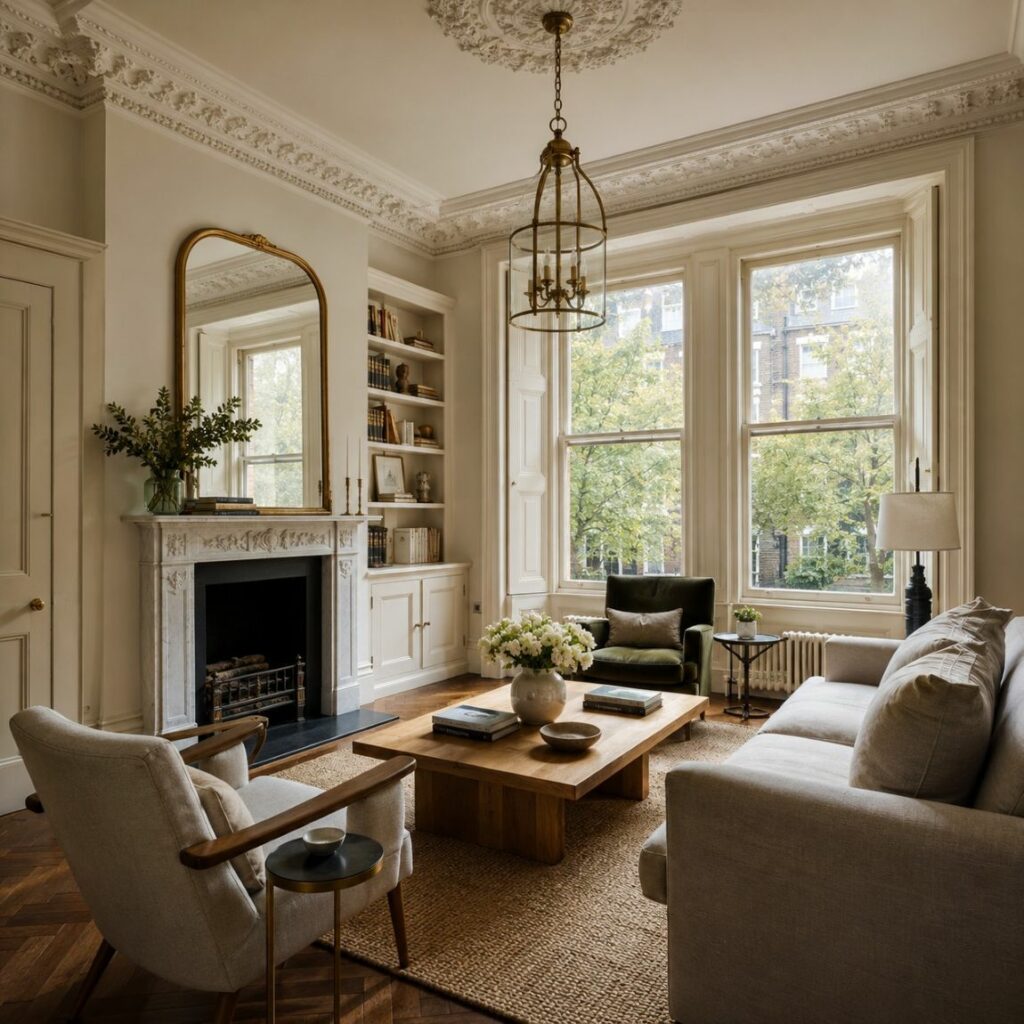 a beautifully restored Grade II listed Edwardian townhouse in London